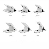 Angle réglable Mount Flat Corner Metal Heavy Duty Hardware 45 degrés 90 degrés 135 degrés Supports d'angle en gros