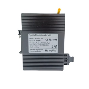 Nuevo stock 100M Ethernet industrial no administrado interruptor PoE módulo óptico interfaz SC 1xSFP 2xRJ45 Opción de carril Din certificado FCC - Product Image 2