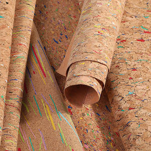 Coloré Eco 50% liège matériel 0.45-0.55mm liège matériel végétalien liège tissu pour sac faisant sacs à main chaussure artisanat matériel - Product Image 3