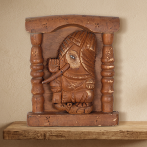 Esculturas Decorativas Modernas Hechas a Mano de Ganesha en Madera, Estatua de 21 cm, Piezas Decorativas, Artículos de Regalo - Product Image 3