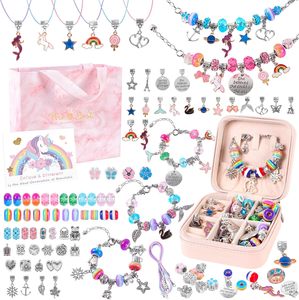 Kit per Creare Braccialetti per Ragazze, <span class=keywords><strong>Regalo</strong></span> di Compleanno Perfetto, Set per Creazione Gioielli con Portagioie Portatile, Carino e Brillante - Product Image 1