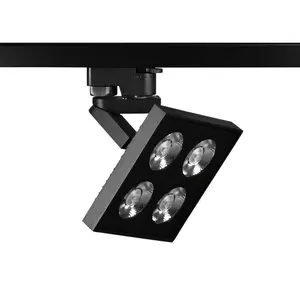새로운 디자인 눈부심 방지 사각 LED 트랙 조명기구 10W 15W 20W 의류 상점 레일 조명을위한 밝기 조절이 가능한 트랙 조명