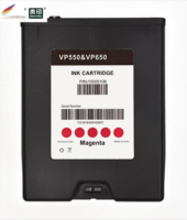Cartouche d'encre compatible pour imprimante d'étiquettes couleur de bureau Memjet VIPCOLOR VP550 & VP650 CMYKK 250ML