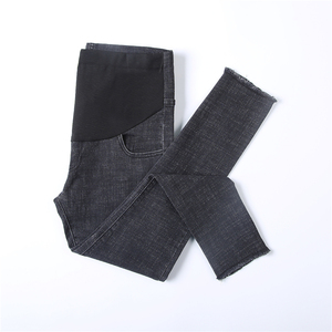 Alien kitty — pantalon denim pour femme enceinte, <span class=keywords><strong>jean</strong></span> de maternité, pantalon tube taille haute, au-dessus du ventre, ceinture fine - Product Image 5