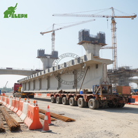 Semi-remorque porte-voitures modulaire robuste 200 tonnes, pont de direction multi-essieux, pour le transport de marchandises surdimensionnées