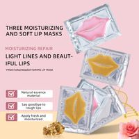 Masque de nuit pour les lèvres au collagène de rose et or 24 carats, OEM ODM personnalisable, hydratant, adoucissant, réparateur, végétalien, film cristallin neutre pour les lèvres