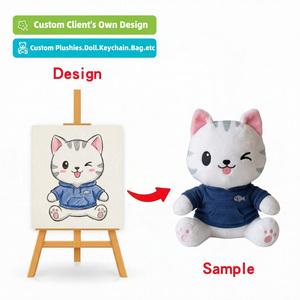 Muñeco de peluche personalizado, hecho a medida, con sombrero de pescador, diseño de animal, tiburón estrella, recuerdos de acuario, Ours Naked Bear, muñeco grande, muñecos de peluche personalizados de China - Product Image 3