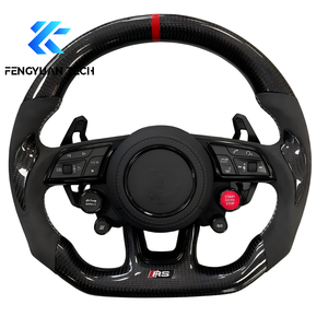 Volant en fibre de carbone forgée pour Audi A4 S4 RS4 B9 B9.5 A4L A5 S5 RS5 S3 RS3 A3L A3 Q5 SQ5 Q7 Q8 SQ8 RS Q8 TT <span class=keywords><strong>TTRS</strong></span> 8p <span class=keywords><strong>Mk2</strong></span> - Product Image 5