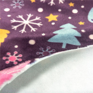 Tissu Minky 100% polyester avec impression numérique personnalisée, pour couvertures 200gsm/240gsm/280gsm - Product Image 4