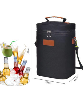 Portador de regalo de vino de 4 botellas, bolsa de mano de transporte de vino versátil portátil acolchada aislada para viaje <span class=keywords><strong>BYOB</strong></span> restaurante Vino Ta - Product Image 1