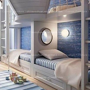 Mediterranean Style Kids Bunk Bed <strong>Pirate</strong> Ship Themed Boys Bed Custom Personalized Solid Wood Children's Room <strong>Furniture</strong> - Product Image 3