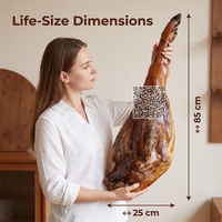 Lebensgroße Nachbildung eines Schinkensbeins (Jamon Iberico Serrano) als Ausstellungsstück für Schinkenmuseen, Feinkostfenster, Messen und kulinarische Schulungen