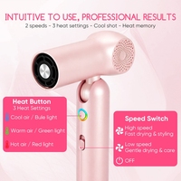 Sèche-cheveux ionique professionnel à séchage rapide, mini sèche-cheveux portable pour les voyages