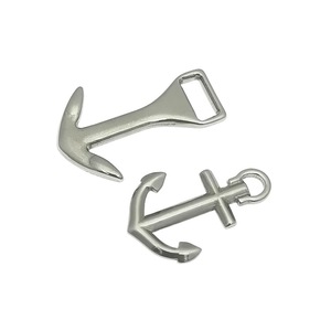 Pendentif ancre en acier inoxydable, boucle de corde pour la fabrication de bijoux DIY, accessoires couleur acier, finition lisse - Product Image 4