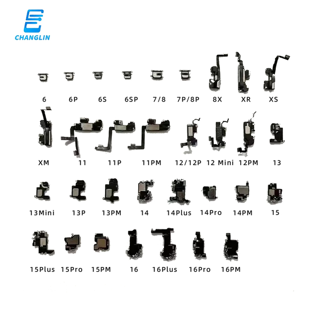 Replacement Flex Cables for iPhone 17 16 15 14 Pro Max 13 Mini 10 XS Max XR X SE 8 7 6s 6 Plus Mobile Phone Power Switch Volume