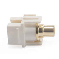 Connecteur RCA femelle vers femelle, insert Keystone, prise Keystone, plastique ABS, cuivre plaqué or