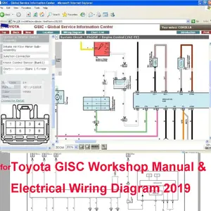 도요타 GISC 워크샵에 대한 ECU 수리 수동 서비스 정보 도구 전기 배선도 자동 수리 ECU 모든 데이터 2019