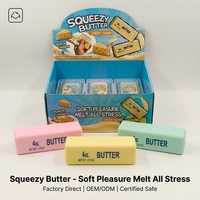 Jouet à presser en forme de beurre croustillant, slime moelleux et croustillant, jouet anti-stress à remontée lente, pâte à modeler pour enfants et adultes