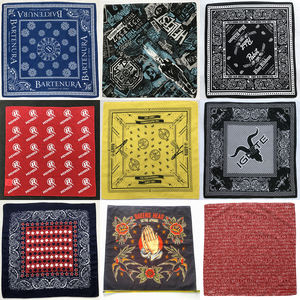 Pañuelos de Algodón con Diseño de Cuadros Paisley, Logotipo Personalizado, Estilo Hip Hop, Seda para Mujer, Impresión Económica, Pañuelo - Product Image 3