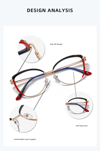 Cateye Shape Fashion Womens Luxury <strong>Spectacle</strong> <strong>Frames</strong> Anti Blue Ray Lasual Optic Glasses - Product Image 4