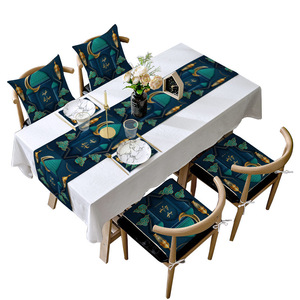 Ramadan Eid taie d'oreiller décorative et <span class=keywords><strong>chemin</strong></span> <span class=keywords><strong>de</strong></span> <span class=keywords><strong>table</strong></span> ensemble fantaisie Polyester lin peau <span class=keywords><strong>de</strong></span> pêche tissu tissé Techniques - Product Image 3