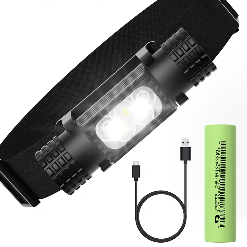 Manufacturer Supplier Rechargeable Headlamp Power Waterproof USB Eight Modes Night fishing Headlight