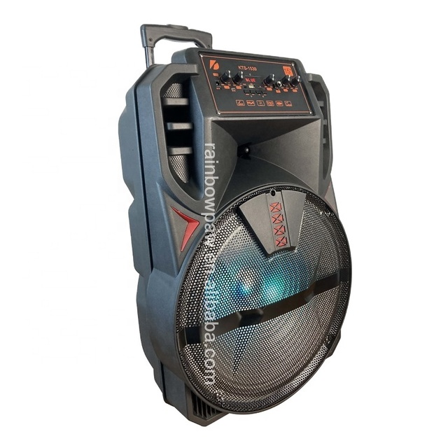 Kts-1539 Speaker Kts 15 Inch Subwoofer Trolley Wireless Speaker Portable Karaoke Speakers