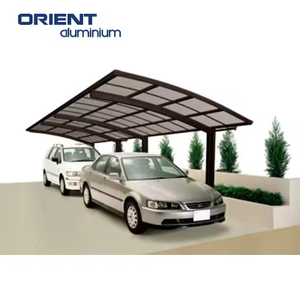 Abri d'auto moderne en aluminium en porte-à-faux à <span class=keywords><strong>double</strong></span> <span class=keywords><strong>pente</strong></span> - Product Image 2