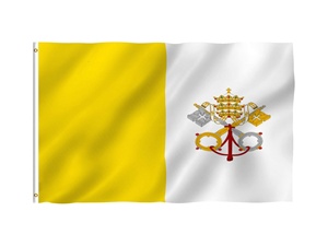 Bandera de la Ciudad <span class=keywords><strong>del</strong></span> <span class=keywords><strong>Vaticano</strong></span> de 3x5 pies, colores vivos, resistente a la decoloración, impermeable, lona de poliéster ecológica, doble costura, latón - Product Image 1