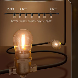 Jaiyi <span class=keywords><strong>Ce</strong></span> Ul Ngoài Trời Không Thấm Nước Ánh Sáng Chuỗi G40led Bóng Đèn Nhựa Cho Ngoài Trời Trang Trí Sân Vườn Giáng Sinh Chuỗi Đèn - Product Image 5