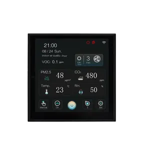 Controlador recuperador de cores LCD MIA-6GS com PM2.5 CO2 controladores de temperatura e umidade ventiladores HVAC