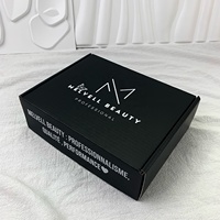 Boîte de papier ondulé rose personnalisée Boîte d'emballage cadeau cosmétique pliable avec logo d'entreprise imprimé