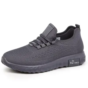 Wholesale Cheap Sneakers Men's Black Casual Sports Shoes Non-slip Wear-resistant Slip-on Walking Shoes For Men