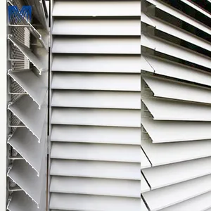 For hurricane frosted tecnal material plastic pvc standard tempered doors louver fencing frame aluminium jalousie window glass