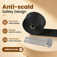 Bande de protection thermique pour collecteur d'échappement Kuliwei Racing, bandage isolant pour collecteur, améliore le flux des gaz d'échappement pour la tuning automobile et moto