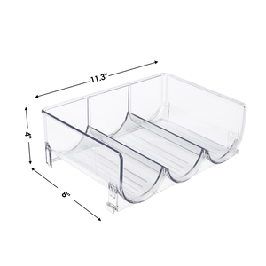<span class=keywords><strong>Estante</strong></span> de plástico apilable para botellas de vino, organizador de nevera, caja de almacenamiento <span class=keywords><strong>Universal</strong></span> para bebidas - Product Image 3