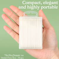 YUZMEI Étui de rangement compact pour fil dentaire personnalisé avec logo, boîte à cure-dents portable en plastique avec crochet