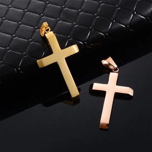 Collier croix classique, pendentif croix en acier inoxydable, bijoux religieux pour hommes et femmes - Product Image 4
