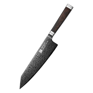 <span class=keywords><strong>Cuchillo</strong></span> Bunka XINZUO Nuevo con Recubrimiento de Titanio y Acero de Damasco con Mango de Madera de Ébano - Product Image 1