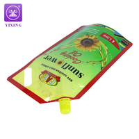 Sacs d'emballage pour huile de cuisson (olive, tournesol) en PET, PE, nylon, de qualité alimentaire, imprimés sur mesure, résistants à l'huile, 500 ml, 1 L, avec bec verseur Doypack