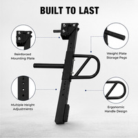 Support de levier réglable pour presse à épaules, compatible avec rack de musculation et rack à squats avec rangement de plaques, robuste