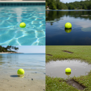 Balles de golf flottantes en deux parties en Surlyn + caoutchouc synthétique pour la pratique dans les obstacles aquatiques avec des couleurs vives et un récupération facile dans les lacs/étangs - Product Image 6