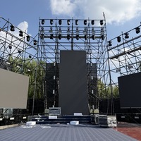 Système d'échafaudage Layher Roulette en treillis galvanisé à chaud avec revêtement en zinc pour support audio Line Array stable