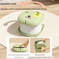 Pot de toilette pliable pour bébé à motif animal, ouverture en un clic, chaise de toilette portable pour l'apprentissage de la propreté des tout-petits