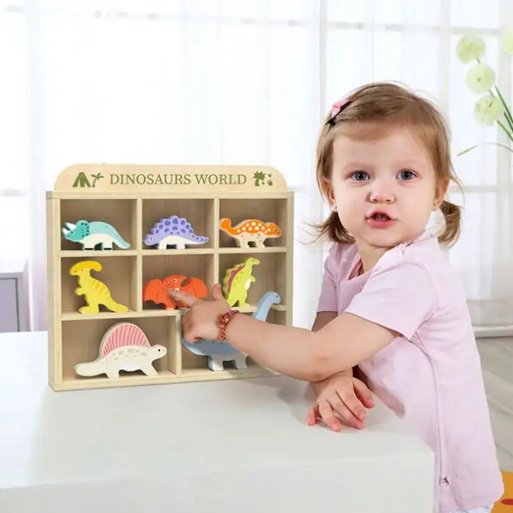 ของเล่นไม้ที่กำหนดเอง Montessori DIY เด็ก Enfant จิ๊กซอว์ต้นการศึกษาสัตว์3D ปริศนาเกมเด็ก