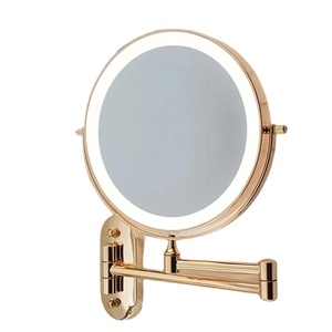8 นิ้ว Rose Gold ติดผนังแต่งหน้ากระจก LED 3X-10X แว่นขยาย USB <span class=keywords><strong>Charing</strong></span> สองด้านห้องน้ําสมาร์ท 3 สีกระจกเครื่องสําอาง - Product Image 1