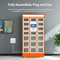Armoire intelligente de récupération de repas, casier de livraison intelligent double face, armoire de stockage alimentaire chauffante et isotherme