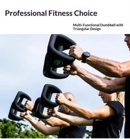 Combo haltères et kettlebells multifonctionnel, haltères triangulaires