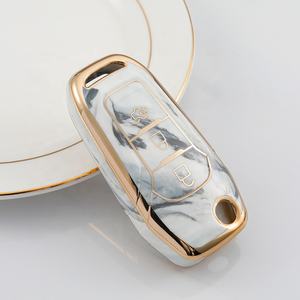 Jade TPU voiture clé étui couverture protecteur Fob adapté pour Ford Fusion Mustang F150 Edge Explorer <span class=keywords><strong>Lincoln</strong></span> MKZ 5 boutons porte-clés de voiture - Product Image 2