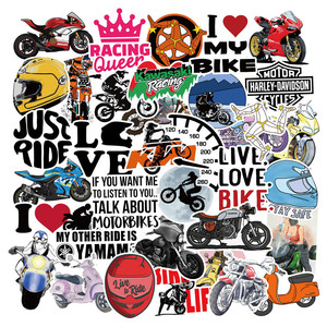 50Pcs di Modo di <span class=keywords><strong>Moto</strong></span> Stickers <span class=keywords><strong>Adesivi</strong></span> Valigia di Skateboard <span class=keywords><strong>Casco</strong></span> Della Bicicletta Della Bici impermeabile paraurti auto del vinile Autoadesivi Del Computer Portatile - Product Image 1